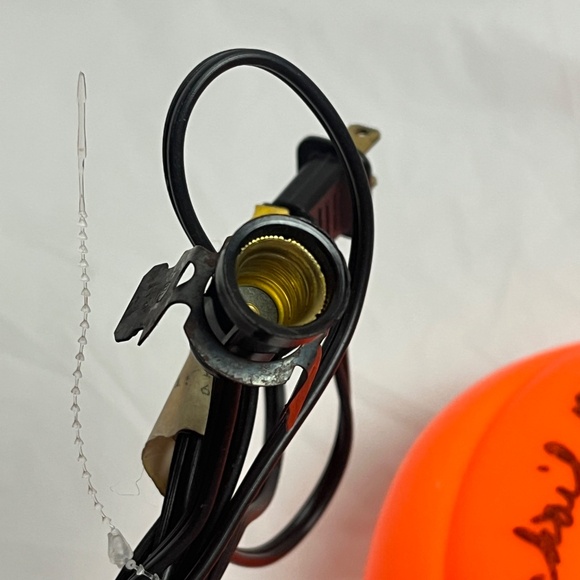 Vintage 9” Flat Light Up Halloween Blow Mold Jack-O-Lantern Pumpkin Made in USA - Picture 6 of 8